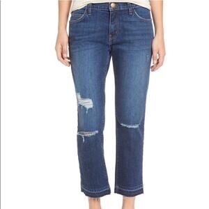 Current/Elliot The Cropped Straight Jean Distressed Jean Court Coupe Size 27